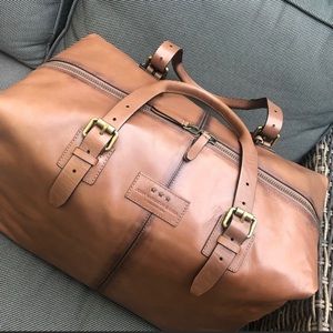 John varvatos Heritage Leather Duffel Bag